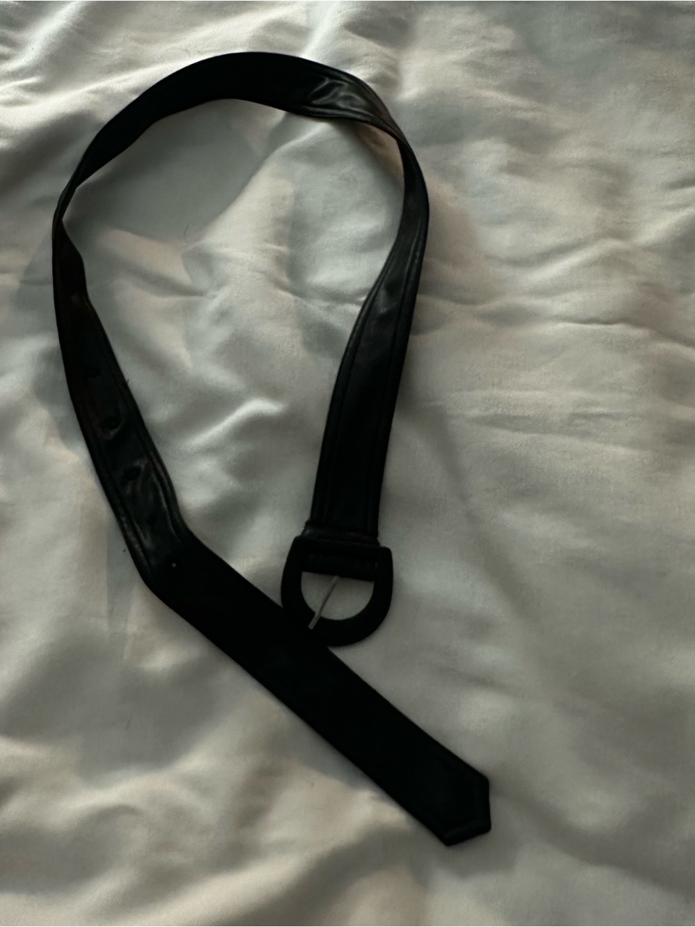 Black Faux Leather Belt